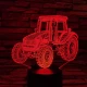 Traktor 7 színű 3D led lámpa