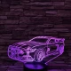 Verseny autó  7 színű 3D led lámpa