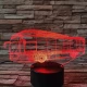 Autóbusz 7 színű 3D led lámpa