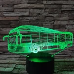 Autóbusz 7 színű 3D led lámpa