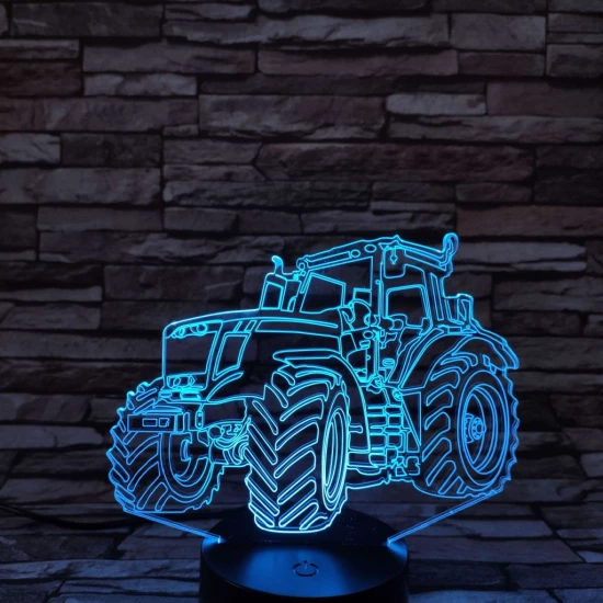 Traktor 3D led lámpa