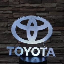 Toyota 7 színű 3D led lámpa