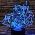 Traktor masszív  3D led lámpa