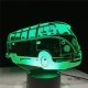 Retro Kisbusz 3D led lámpa