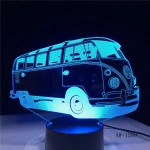 Retro Kisbusz 3D led lámpa