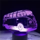 Retro Kisbusz 3D led lámpa