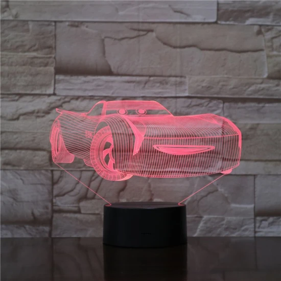 Gyerek autó 7 színű 3D led lámpa