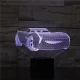 Gyerek autó 7 színű 3D led lámpa