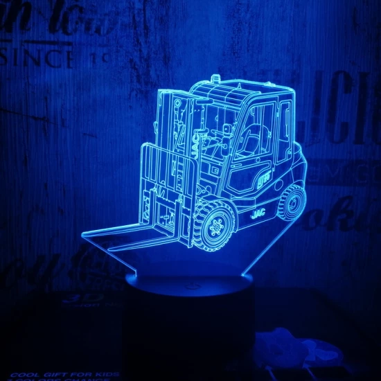 Targonca 7 színű 3D led lámpa