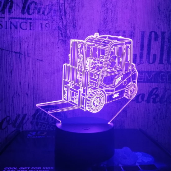 Targonca 7 színű 3D led lámpa