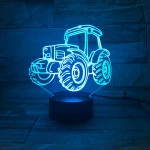 Traktor 7 színű 3D led lámpa