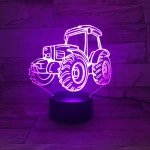 Traktor 7 színű 3D led lámpa
