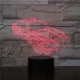 Rendőrautó  7 színű 3D led lámpa