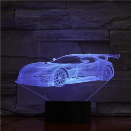Szárnyas Autó 7 színű 3D led lámpa