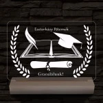 Ballagásra Diplomaosztóra  Szalagavatóra személyre szabott fatalppal 7 színű 3D led lámpa