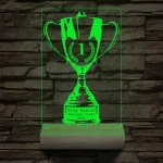 Serleg, Kupa személyre szabott 20 cm fa talppal 7 színű 3D led lámpa