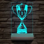 Serleg, Kupa személyre szabott 20 cm fa talppal 7 színű 3D led lámpa