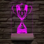 Serleg, Kupa személyre szabott 20 cm fa talppal 7 színű 3D led lámpa