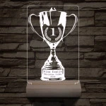 Serleg, Kupa személyre szabott 20 cm fa talppal 7 színű 3D led lámpa