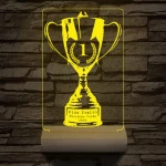 Serleg, Kupa személyre szabott 20 cm fa talppal 7 színű 3D led lámpa