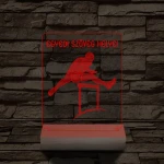 Gátfutó személyre szabott 20 cm fa talppal 7 színű 3D led lámpa
