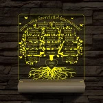 Osztályfa személyre szabott fatalppal 7 színű 3D led lámpa