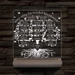 Osztályfa személyre szabott fatalppal 7 színű 3D led lámpa