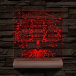 Osztályfa személyre szabott fatalppal 7 színű 3D led lámpa