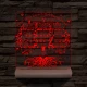 Osztályfa személyre szabott fatalppal 7 színű 3D led lámpa