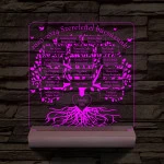 Osztályfa személyre szabott fatalppal 7 színű 3D led lámpa