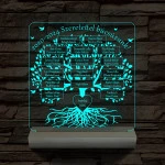 Osztályfa személyre szabott fatalppal 7 színű 3D led lámpa