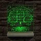 Osztályfa személyre szabott fatalppal 7 színű 3D led lámpa