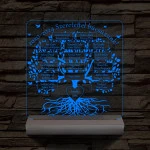Osztályfa személyre szabott fatalppal 7 színű 3D led lámpa