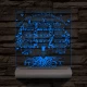 Osztályfa személyre szabott fatalppal 7 színű 3D led lámpa