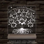 Osztályfa személyre szabott fatalppal 7 színű 3D led lámpa