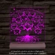 Osztályfa személyre szabott fatalppal 7 színű 3D led lámpa