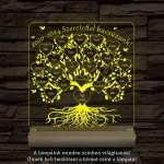 Osztályfa személyre szabott fatalppal 7 színű 3D led lámpa