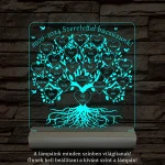 Osztályfa személyre szabott fatalppal 7 színű 3D led lámpa