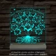 Osztályfa személyre szabott fatalppal 7 színű 3D led lámpa
