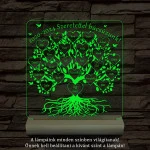 Osztályfa személyre szabott fatalppal 7 színű 3D led lámpa