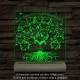 Osztályfa személyre szabott fatalppal 7 színű 3D led lámpa