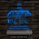 BTS Jimin személyre szabott 20 cm fa talppal 7 színű 3D led lámpa  