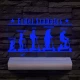 Roller személyre szabott 20 cm fa talppal 7 színű 3D led lámpa