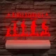 Roller személyre szabott 20 cm fa talppal 7 színű 3D led lámpa