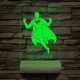 Apa a szuperhős személyre szabott 20 cm fa talppal 7 színű 3D led lámpa