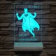 Apa a szuperhős személyre szabott 20 cm fa talppal 7 színű 3D led lámpa