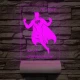 Apa a szuperhős személyre szabott 20 cm fa talppal 7 színű 3D led lámpa