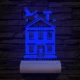 Babaköszöntő személyre szabott 20 cm fa talppal 7 színű 3D led lámpa