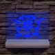A legjobb kapus személyre szabott 20 cm fa talppal 7 színű 3D led lámpa