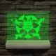 A legjobb kapus személyre szabott 20 cm fa talppal 7 színű 3D led lámpa